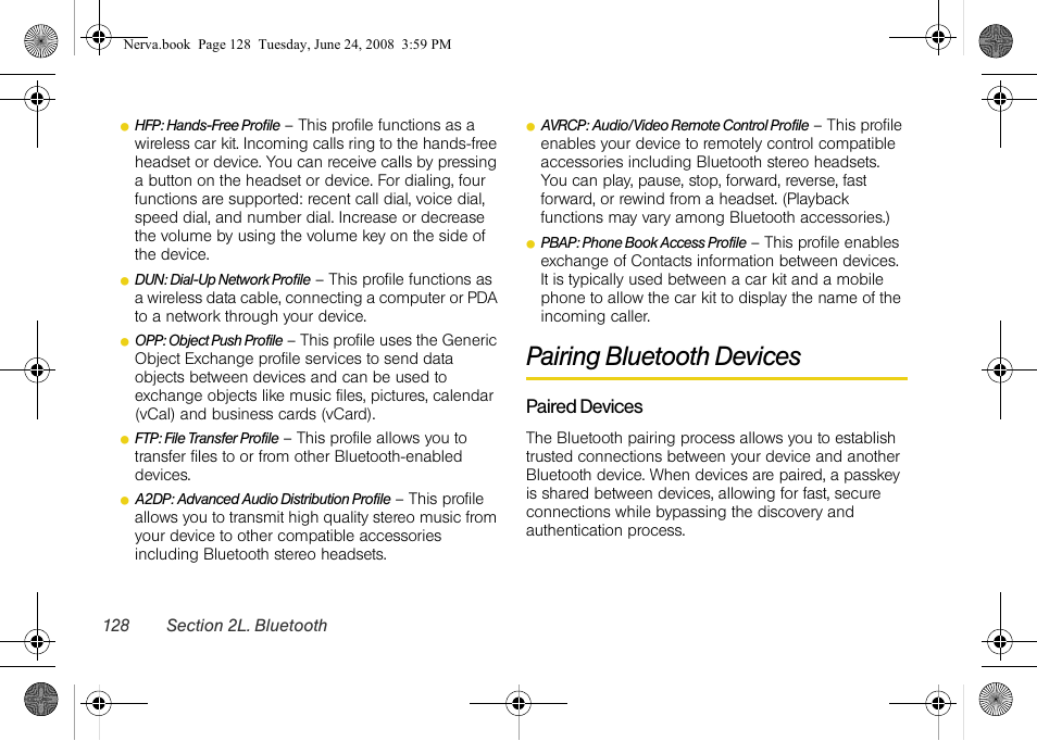 Pairing bluetooth devices | Samsung SPH-M800ZKASPR User Manual | Page 140 / 242