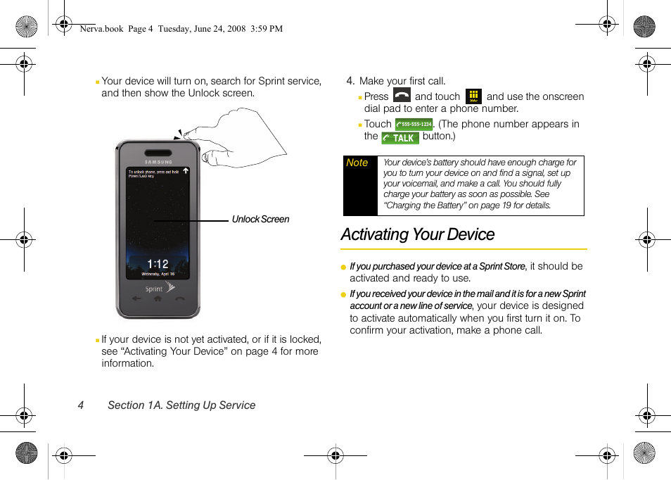 Activating your device | Samsung SPH-M800ZKASPR User Manual | Page 16 / 242