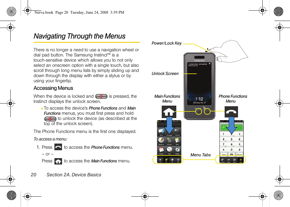 Navigating through the menus | Samsung SPH-M800ZKASPR User Manual | Page 32 / 242