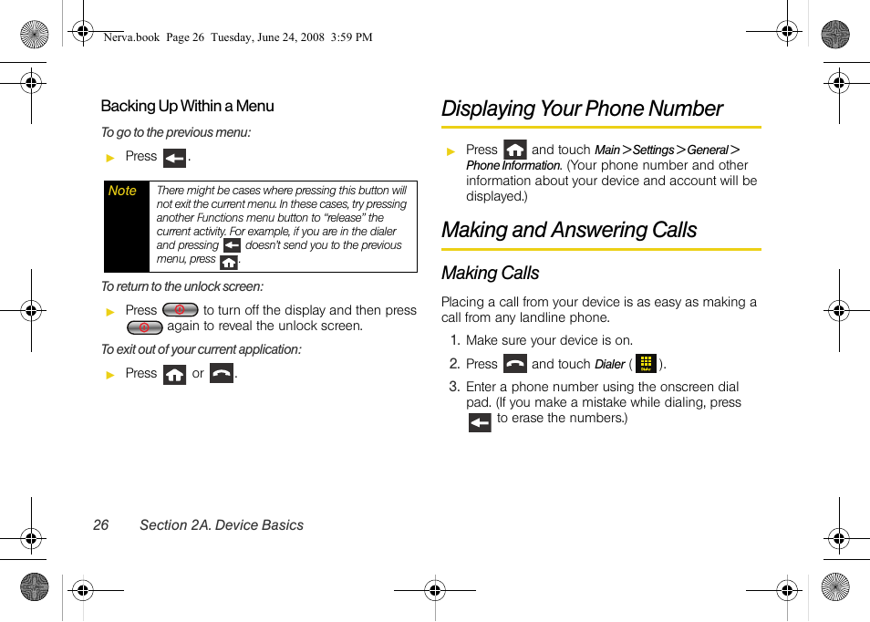 Displaying your phone number, Making and answering calls, Making calls | Samsung SPH-M800ZKASPR User Manual | Page 38 / 242