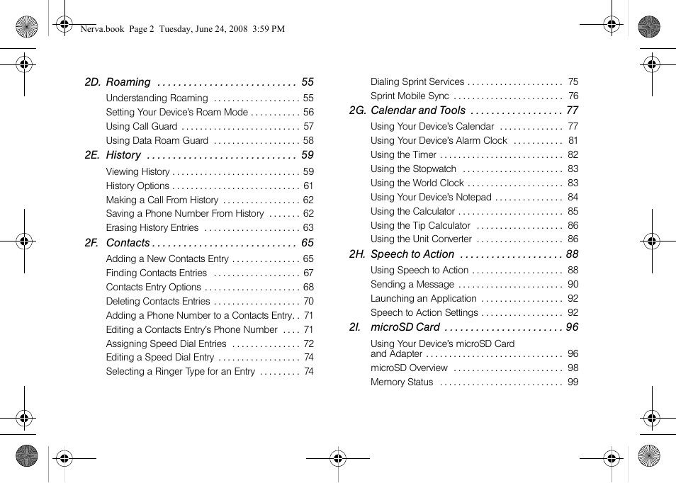 Samsung SPH-M800ZKASPR User Manual | Page 4 / 242