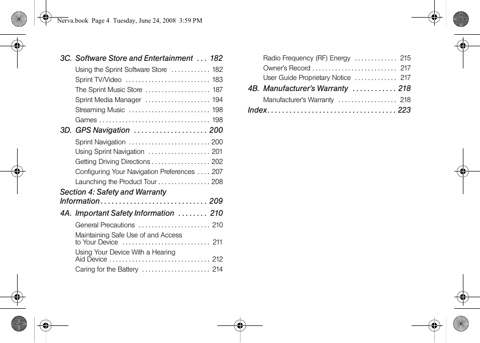 Samsung SPH-M800ZKASPR User Manual | Page 6 / 242