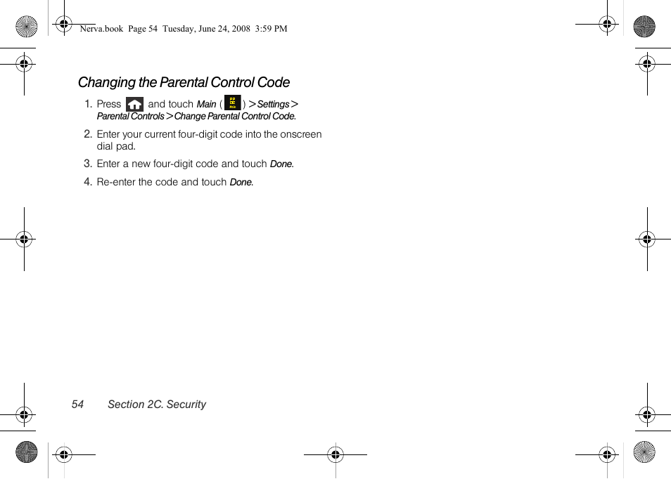 Changing the parental control code | Samsung SPH-M800ZKASPR User Manual | Page 66 / 242
