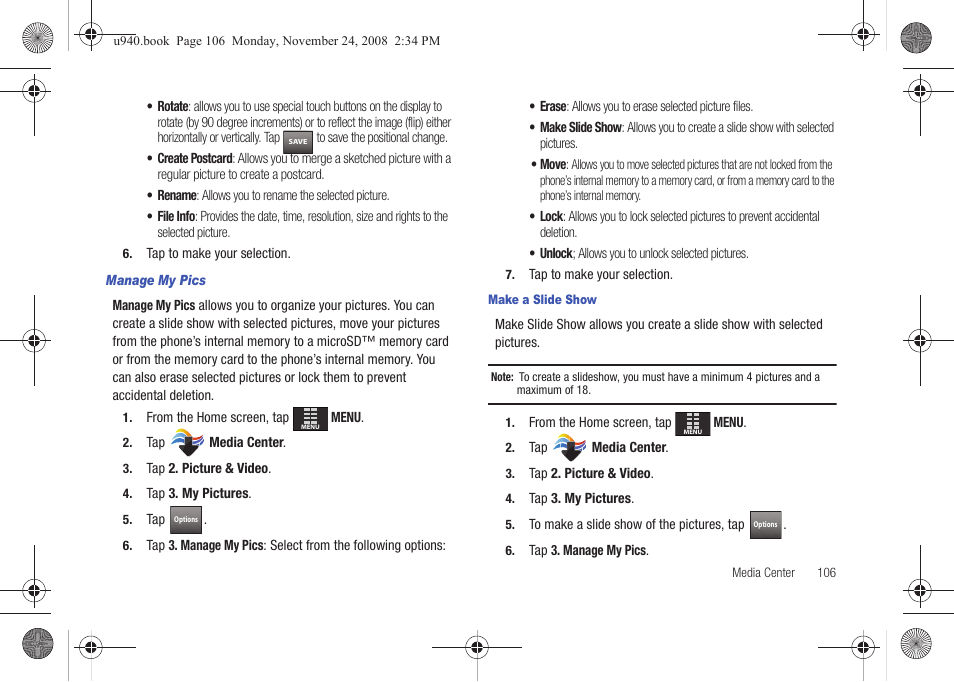 Samsung SCH-U940DBAVZW User Manual | Page 109 / 156