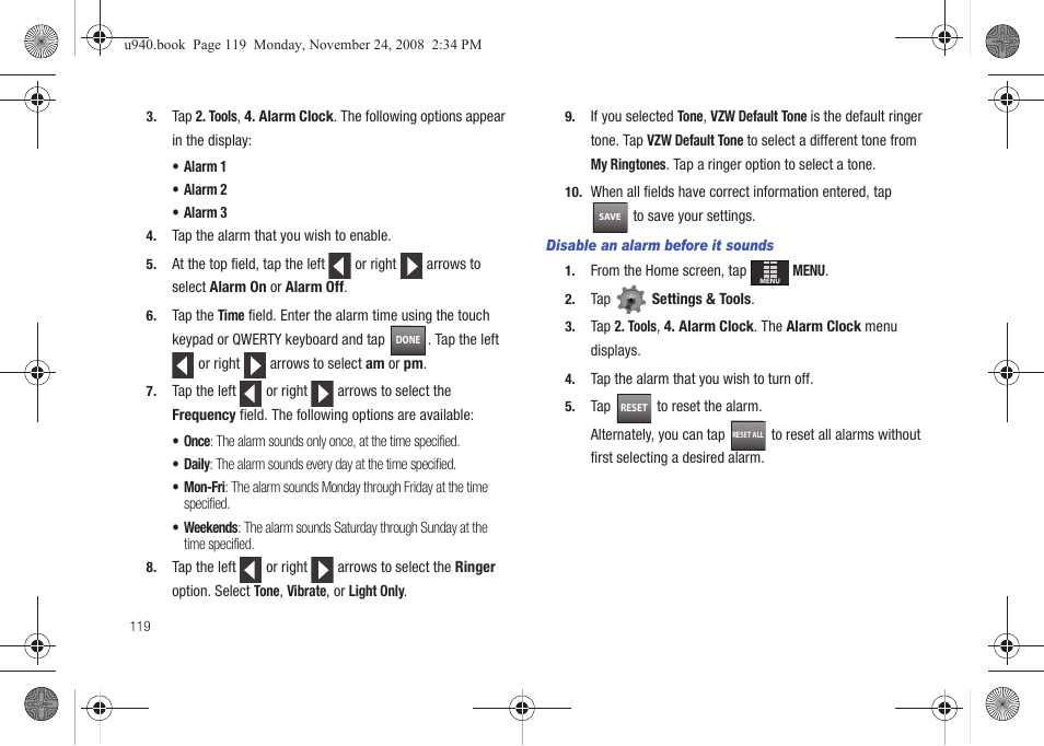 Samsung SCH-U940DBAVZW User Manual | Page 122 / 156
