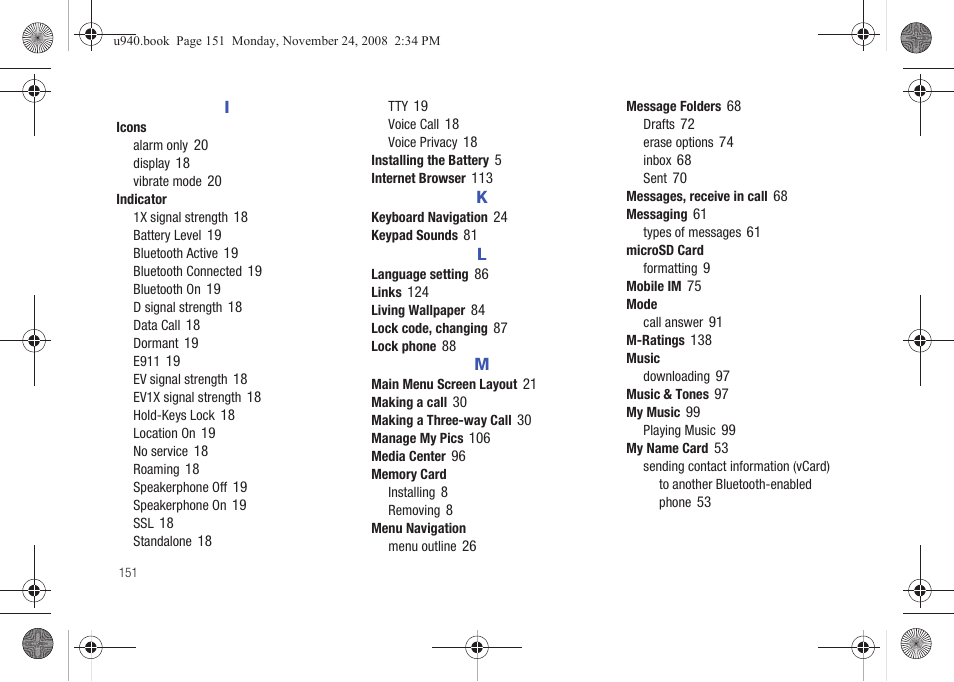 Samsung SCH-U940DBAVZW User Manual | Page 154 / 156