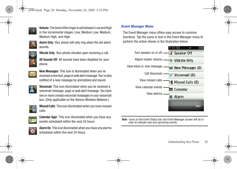 Samsung SCH-U940DBAVZW User Manual | Page 23 / 156