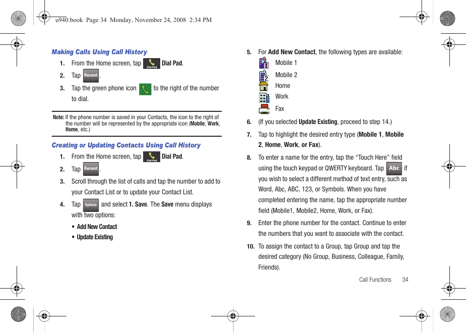 Samsung SCH-U940DBAVZW User Manual | Page 37 / 156