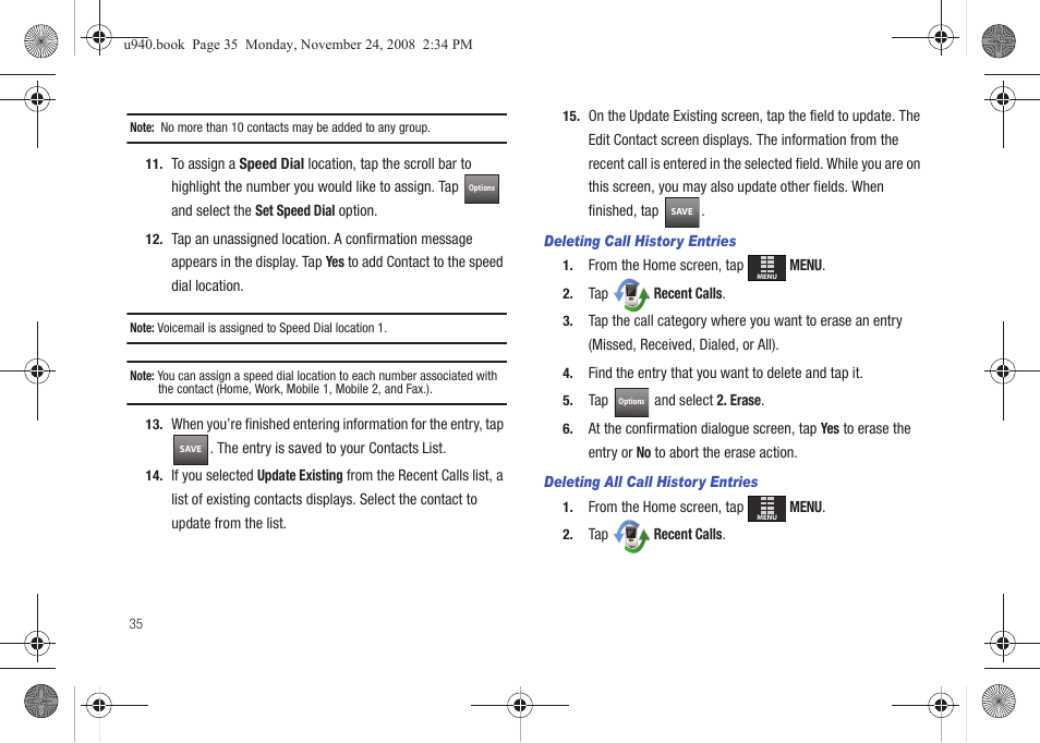 Samsung SCH-U940DBAVZW User Manual | Page 38 / 156