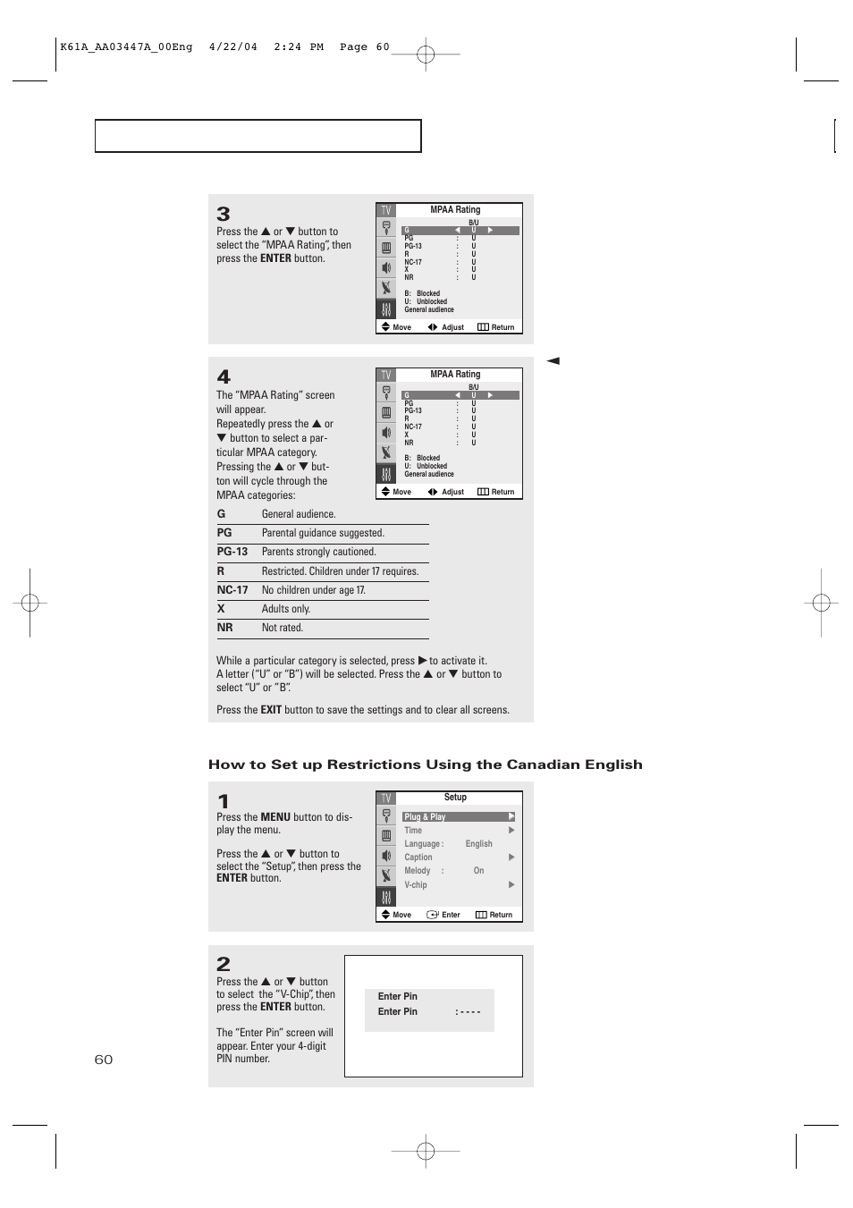 Samsung TXP2665WX-XAC User Manual | Page 60 / 68