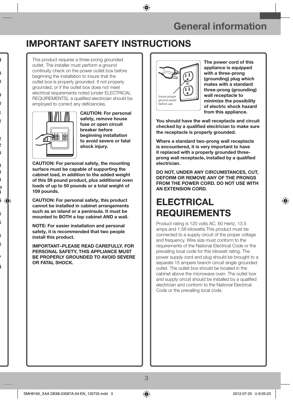 Samsung SMH1713W-XAA User Manual | Page 3 / 20