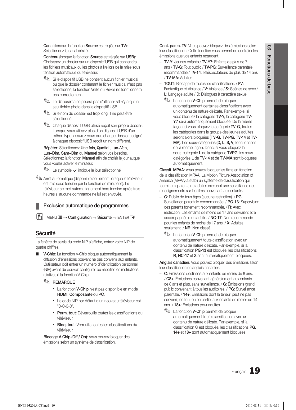 Samsung LN46C600F3FXZA User Manual | Page 119 / 151