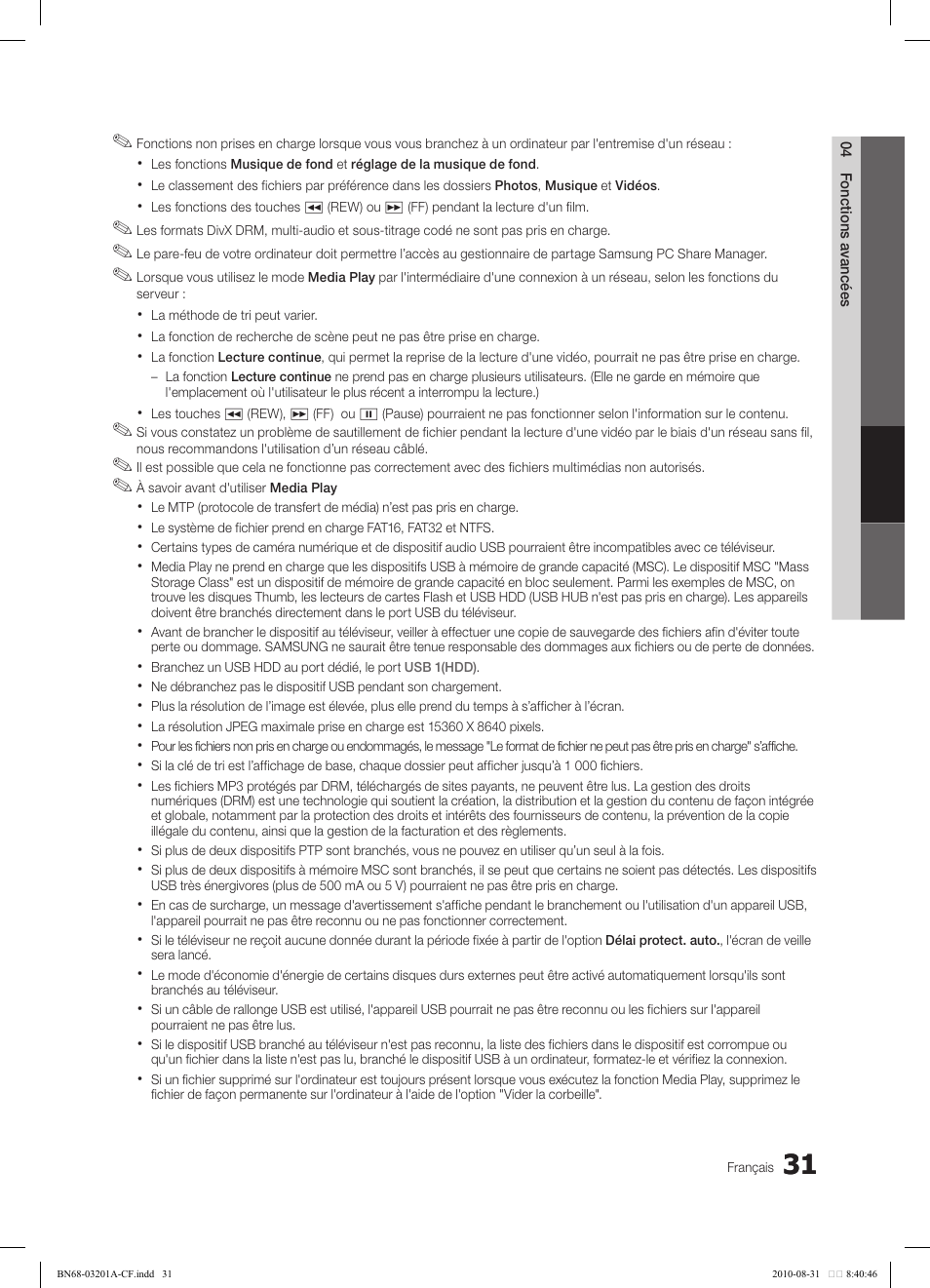 Samsung LN46C600F3FXZA User Manual | Page 131 / 151
