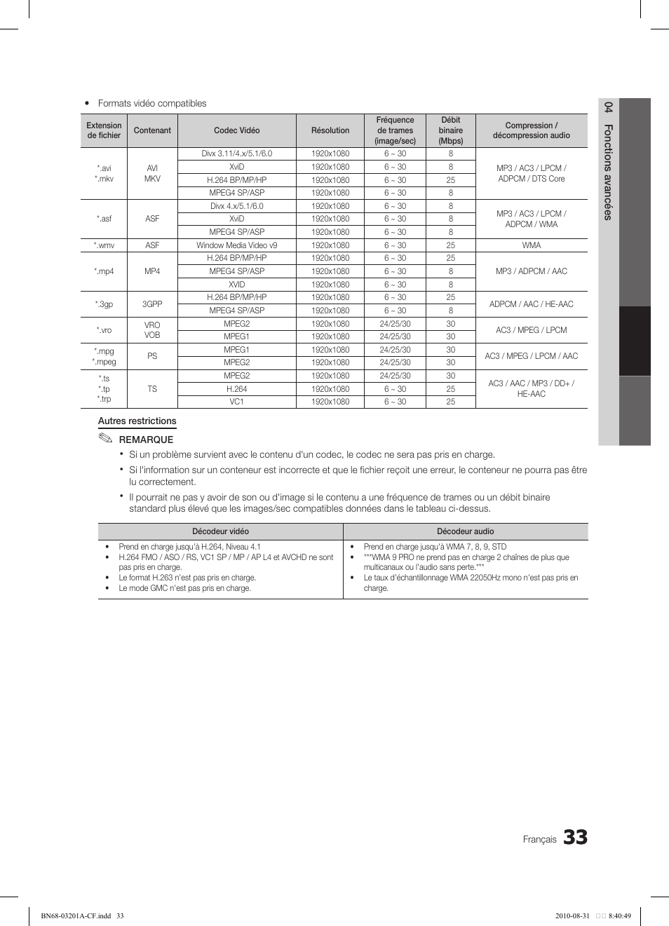 Samsung LN46C600F3FXZA User Manual | Page 133 / 151