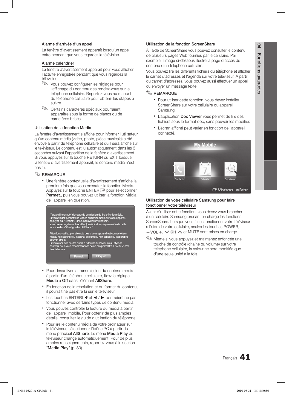 Samsung LN46C600F3FXZA User Manual | Page 141 / 151