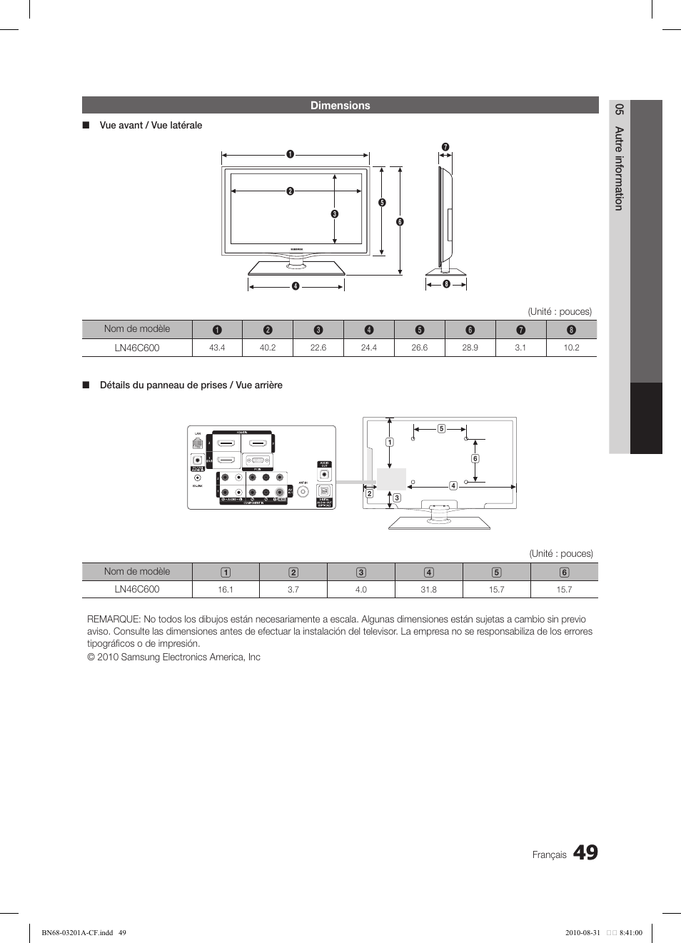 Samsung LN46C600F3FXZA User Manual | Page 149 / 151