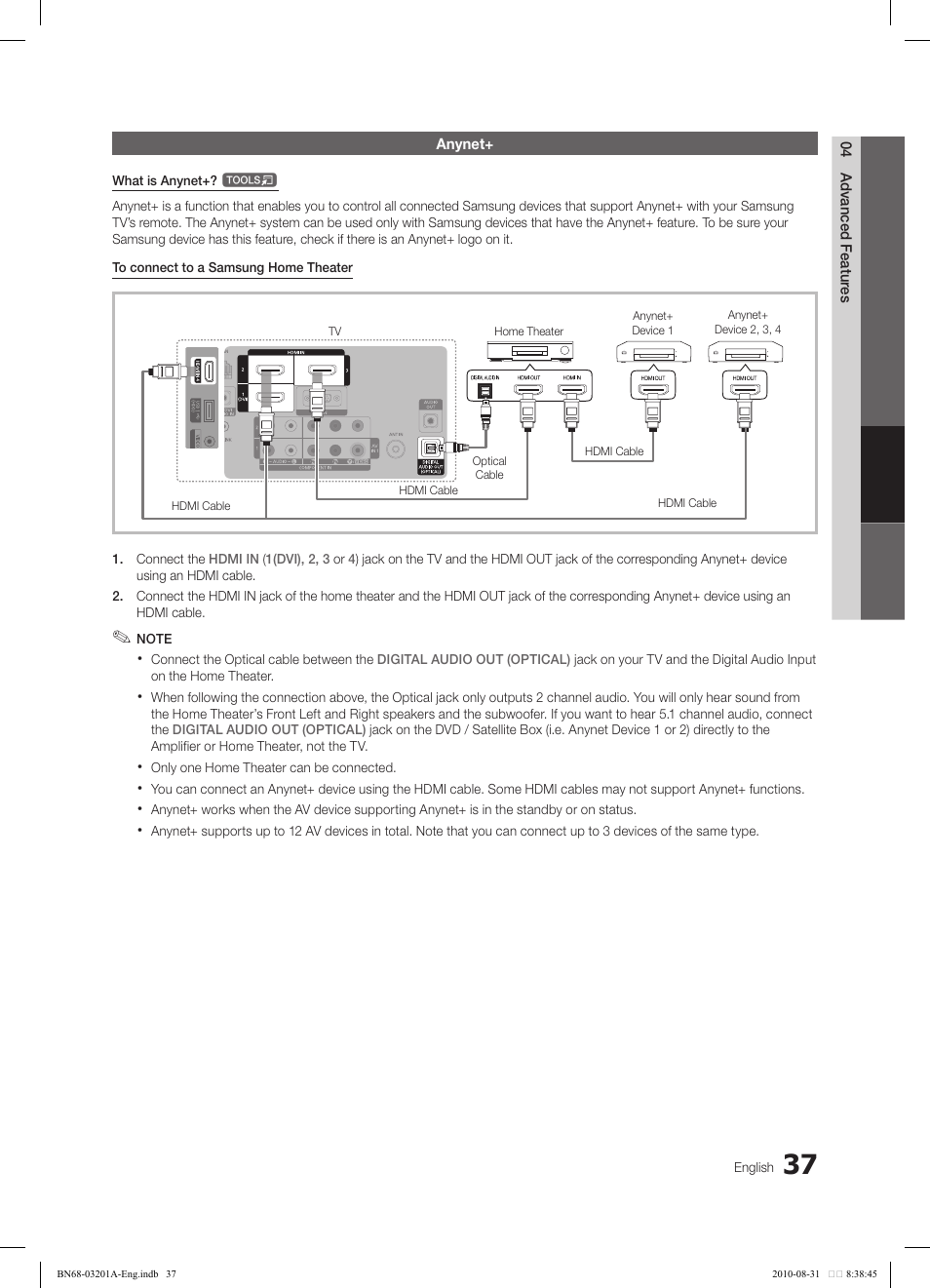 Samsung LN46C600F3FXZA User Manual | Page 37 / 151