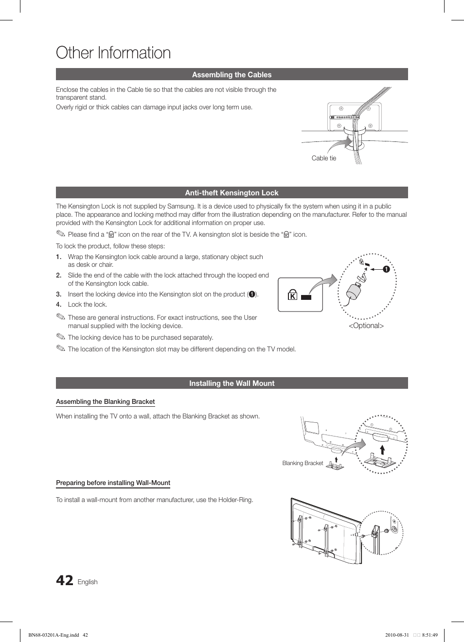 Other information | Samsung LN46C600F3FXZA User Manual | Page 42 / 151