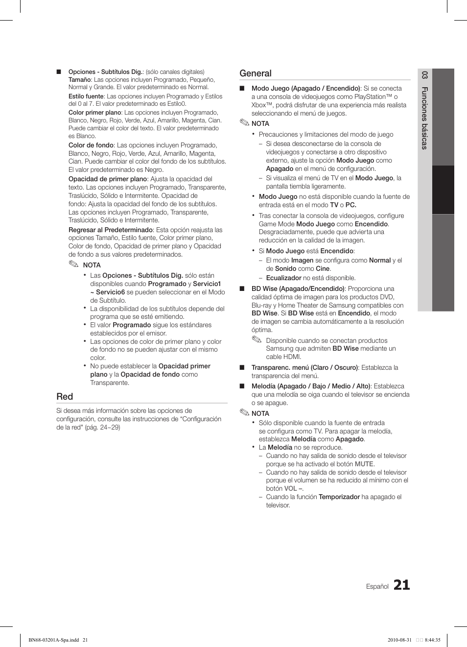 General | Samsung LN46C600F3FXZA User Manual | Page 71 / 151