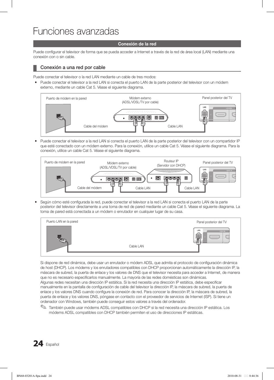 Funciones avanzadas | Samsung LN46C600F3FXZA User Manual | Page 74 / 151