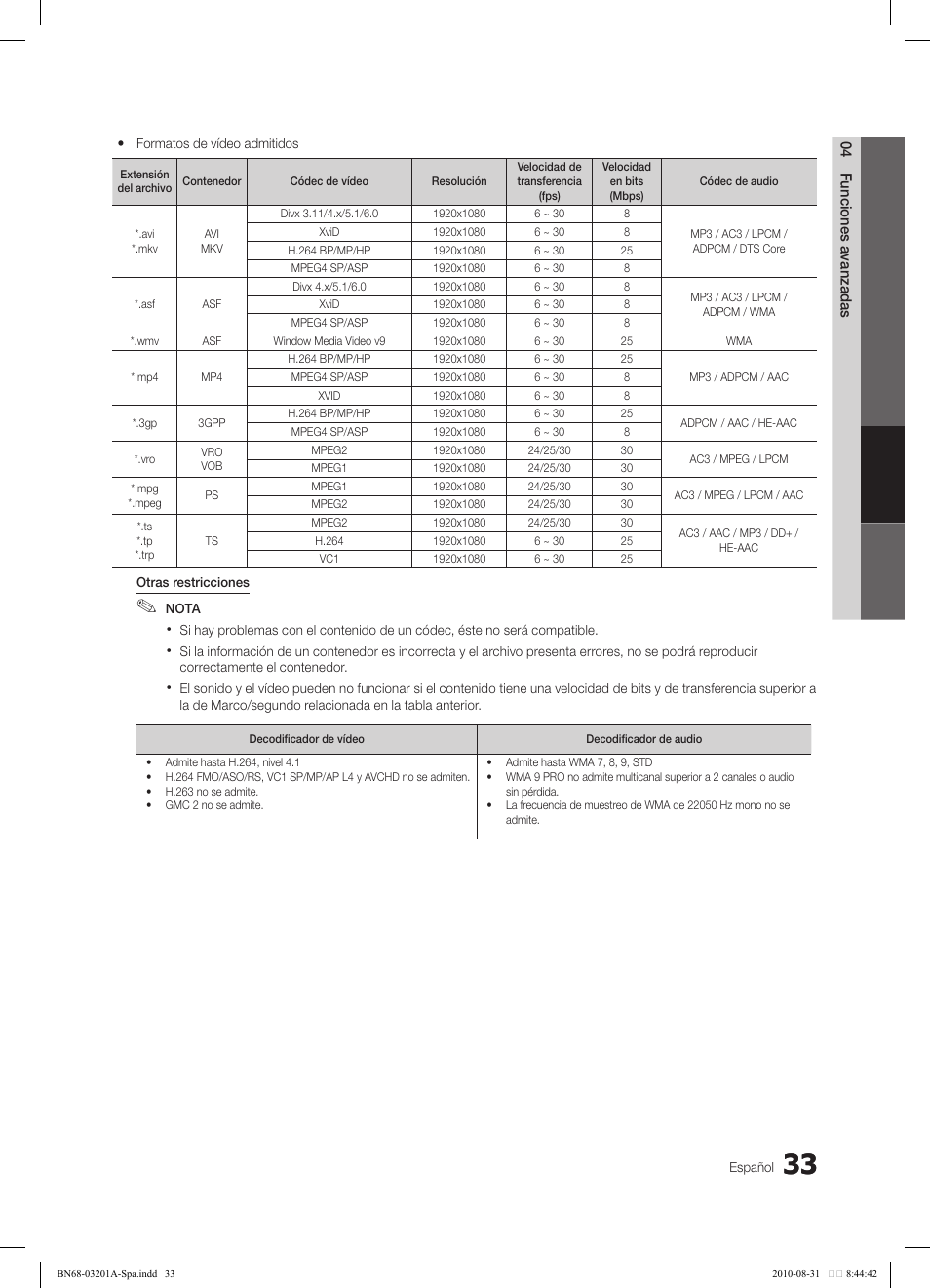Samsung LN46C600F3FXZA User Manual | Page 83 / 151