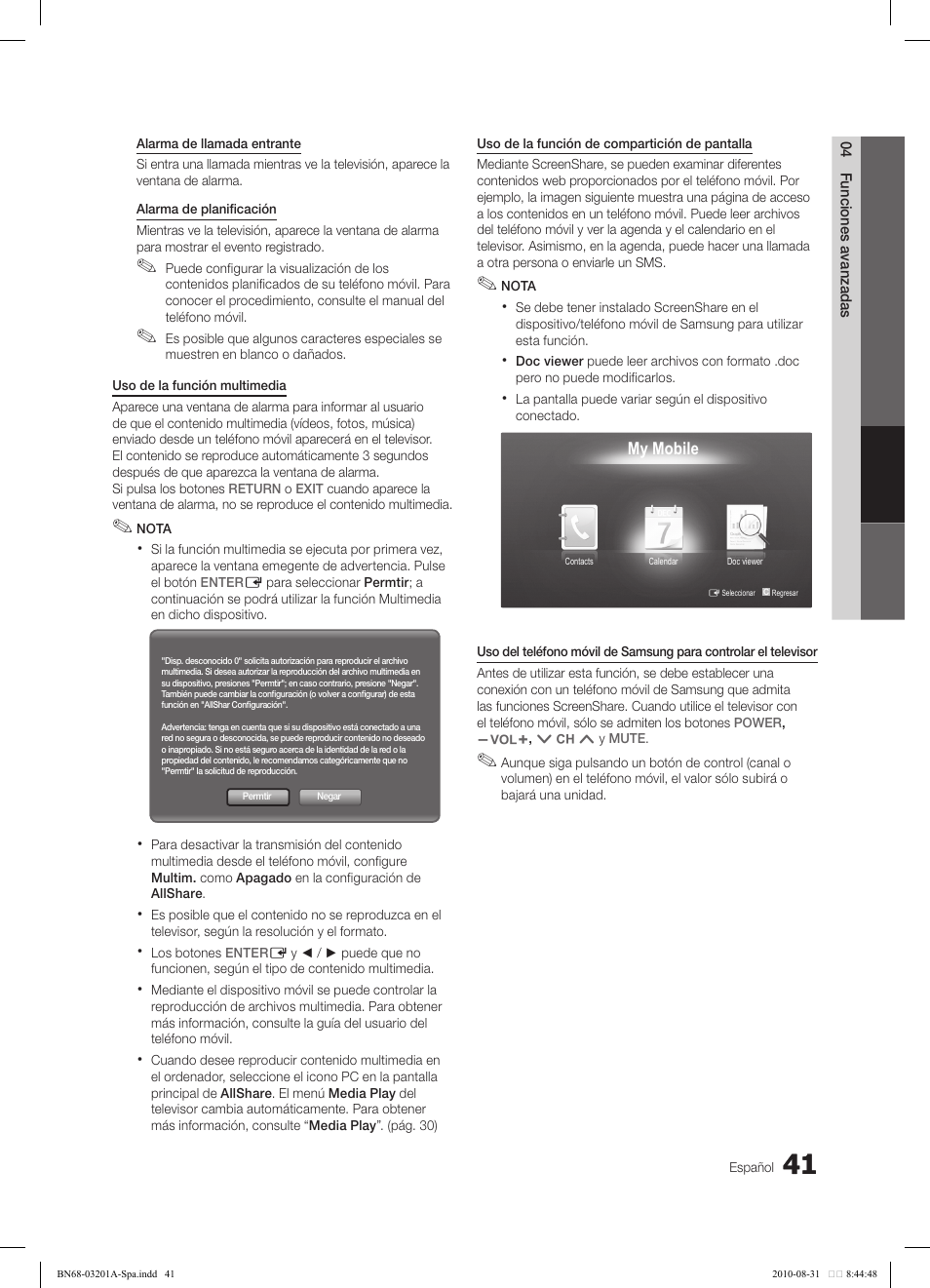 Samsung LN46C600F3FXZA User Manual | Page 91 / 151