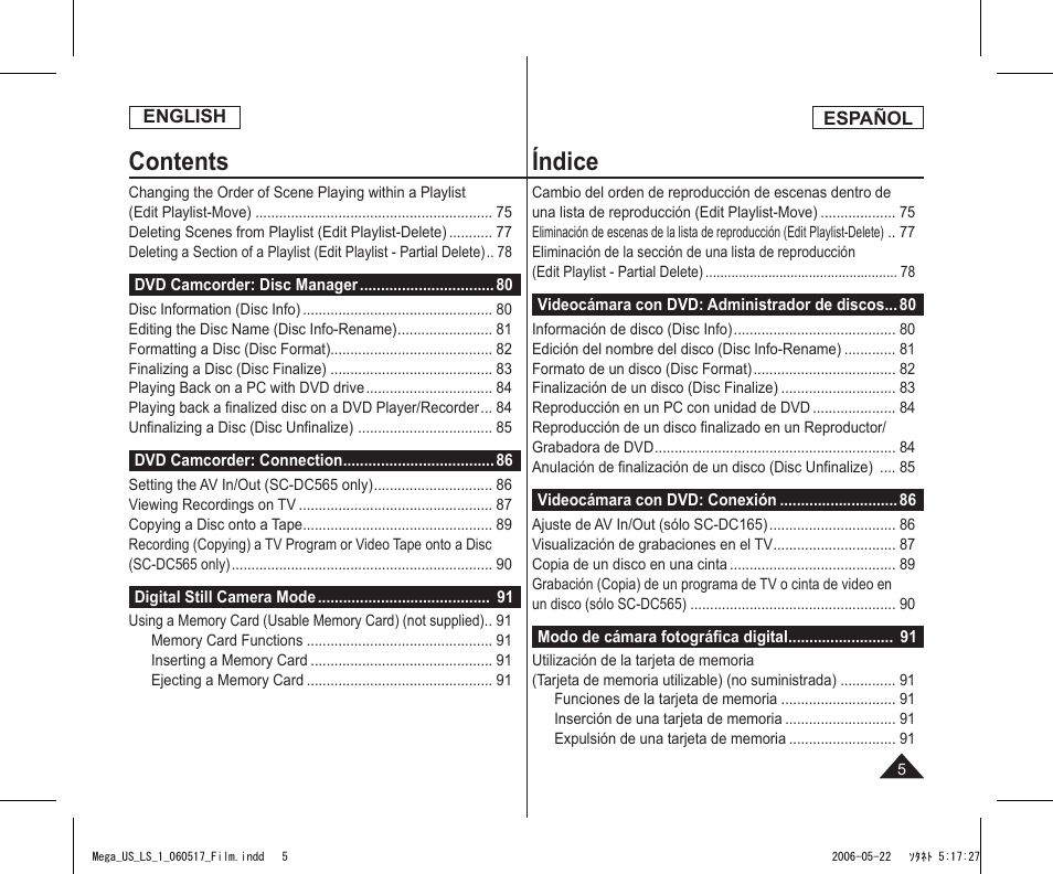 Samsung SC-DC565-XAA User Manual | Page 5 / 132