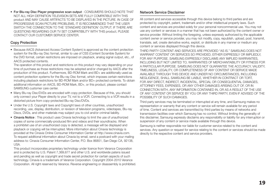 Samsung BD-E5400-ZA User Manual | Page 19 / 21