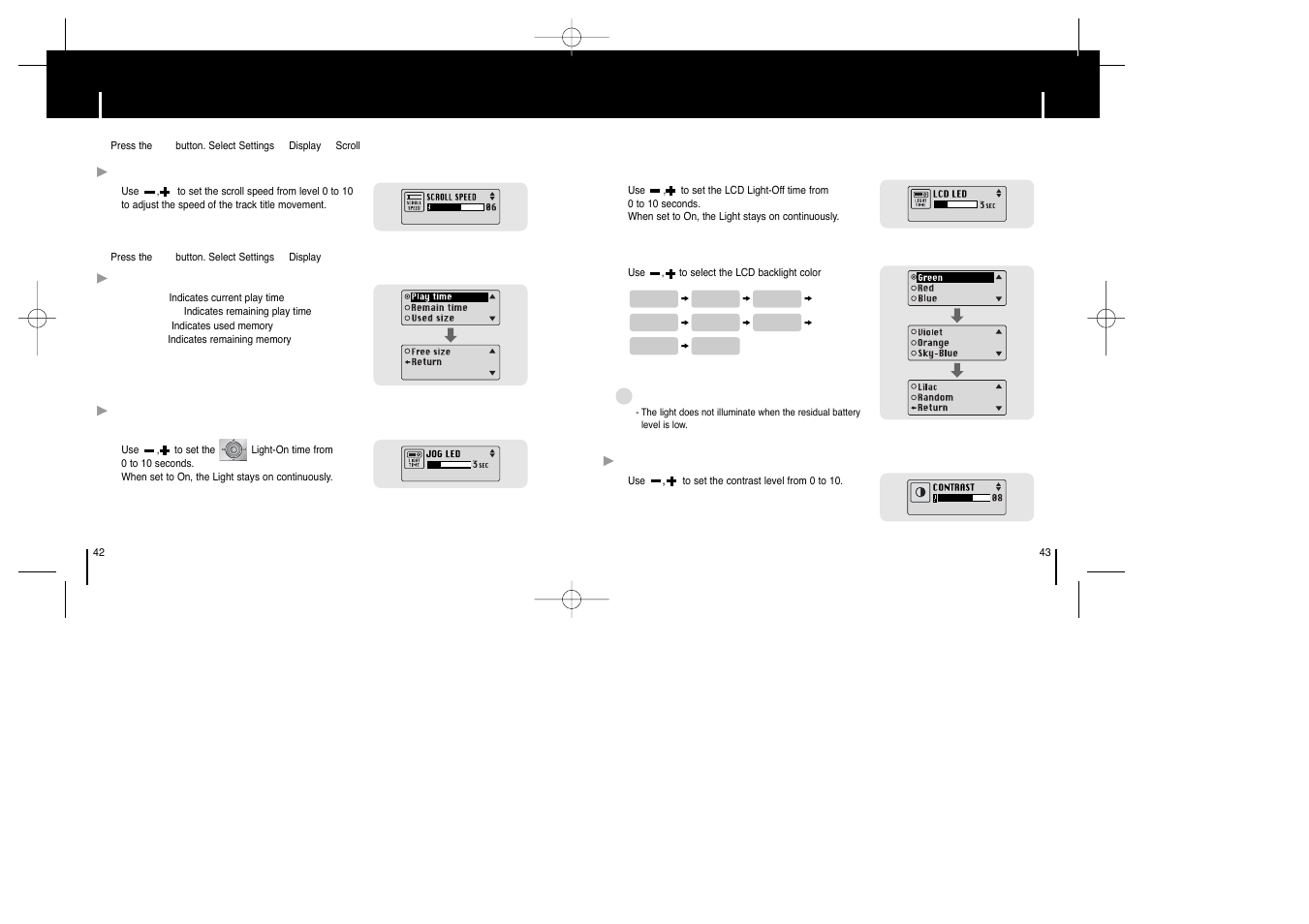 Display | Samsung YP-ST5Z-XAA User Manual | Page 22 / 29