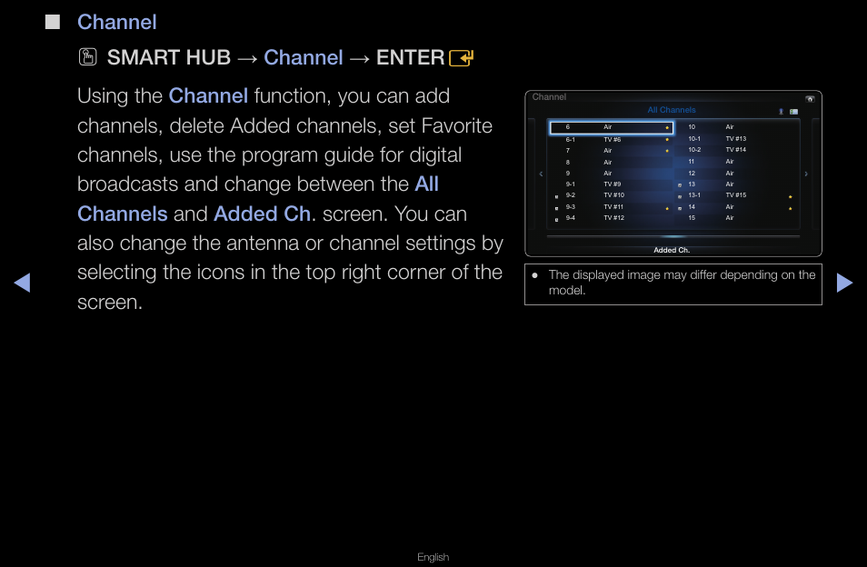 Channel | Samsung UN40D6420UFXZA User Manual | Page 12 / 303