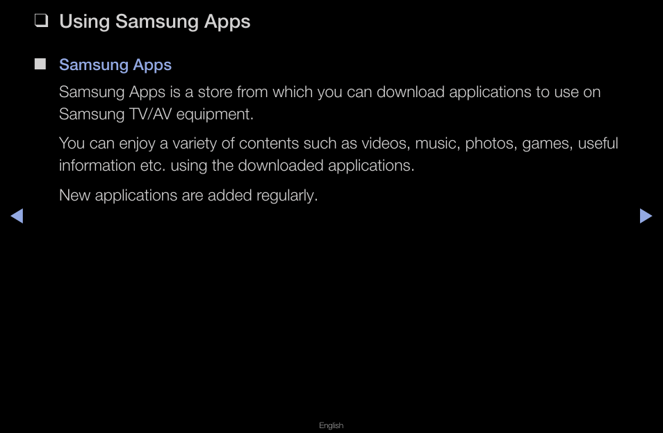 Using samsung apps | Samsung UN40D6420UFXZA User Manual | Page 238 / 303
