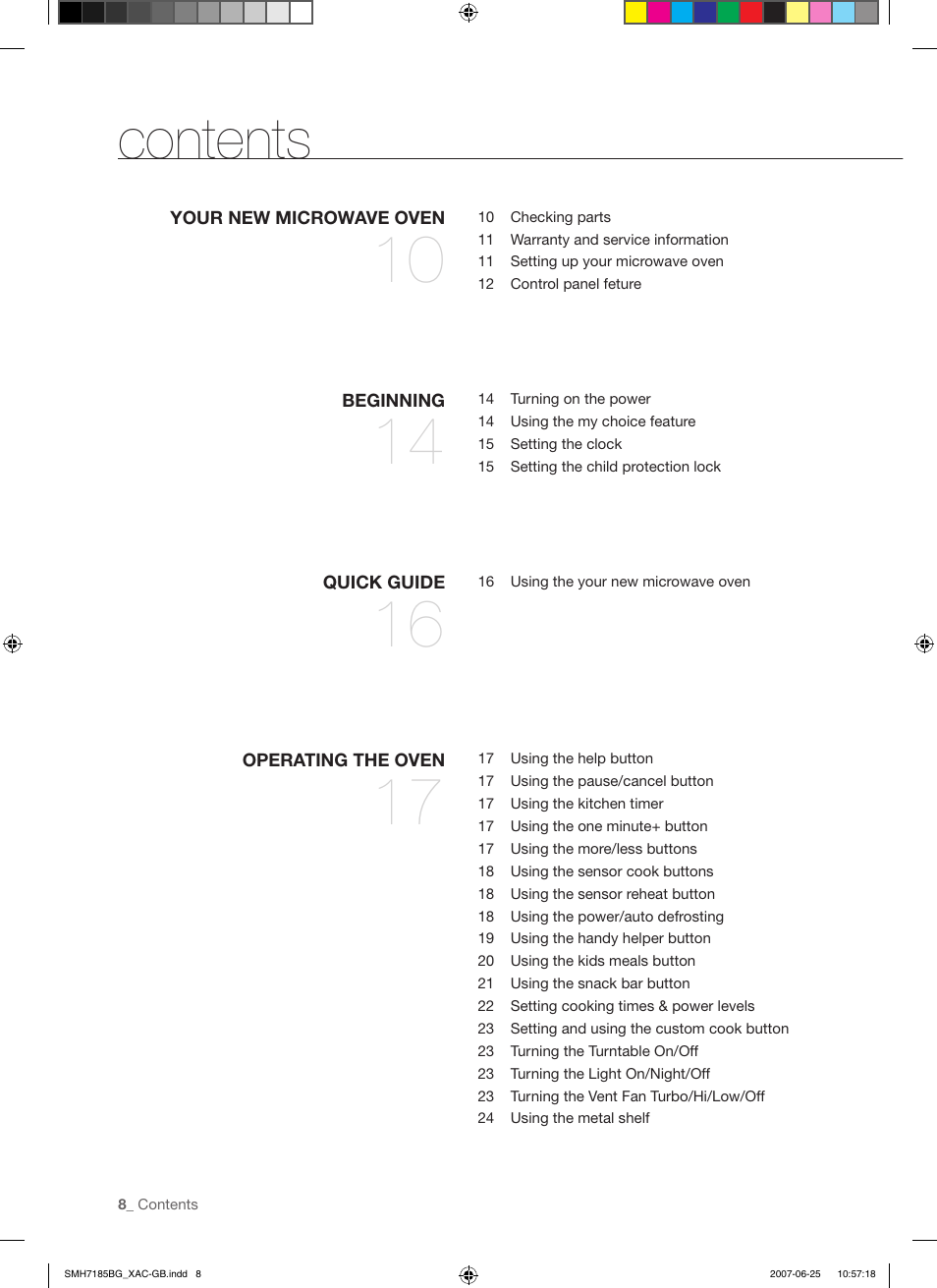 Samsung SMH7185WG-XAA User Manual | Page 8 / 44