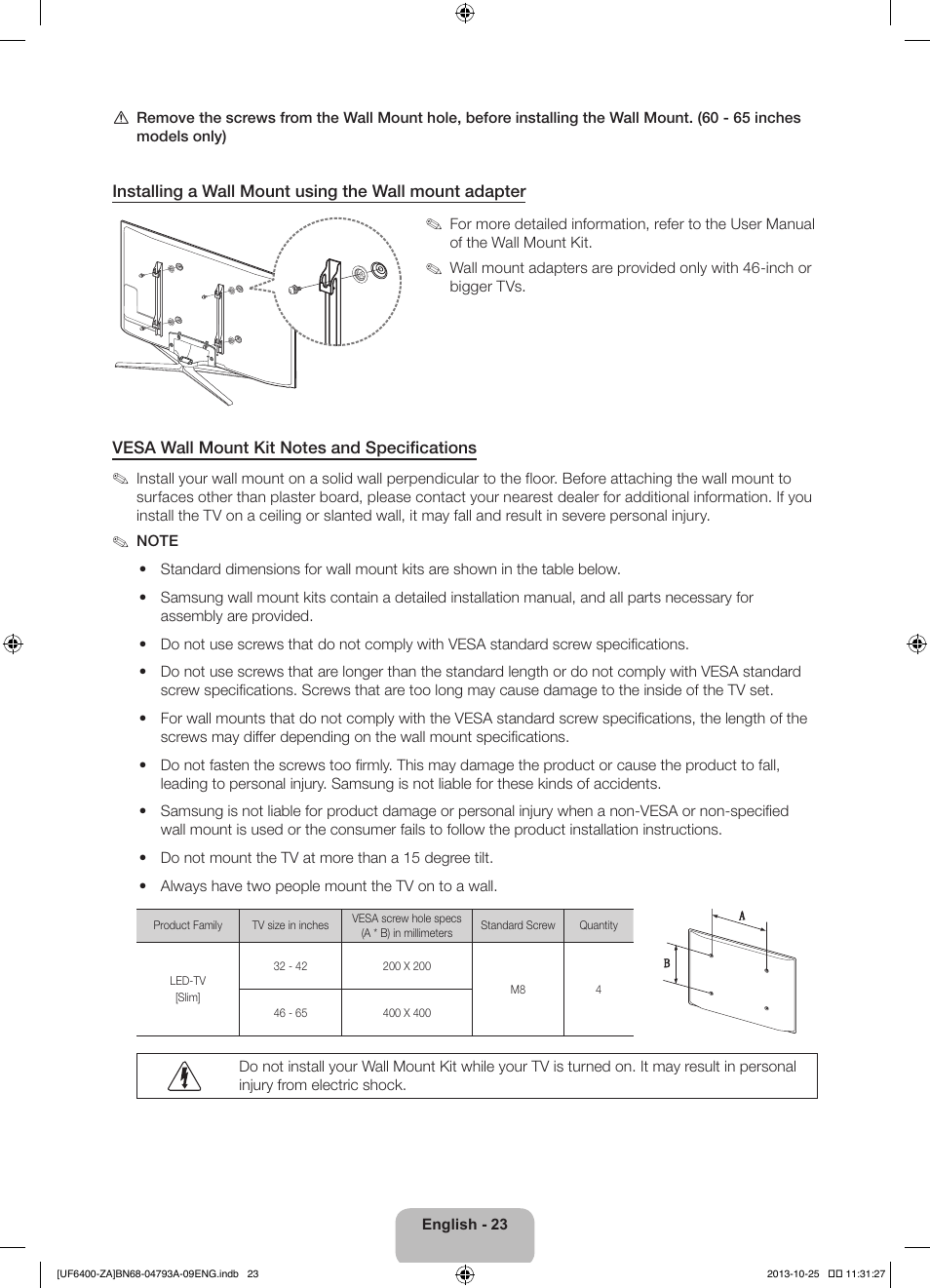 Samsung UN55F6400AFXZA User Manual | Page 23 / 34