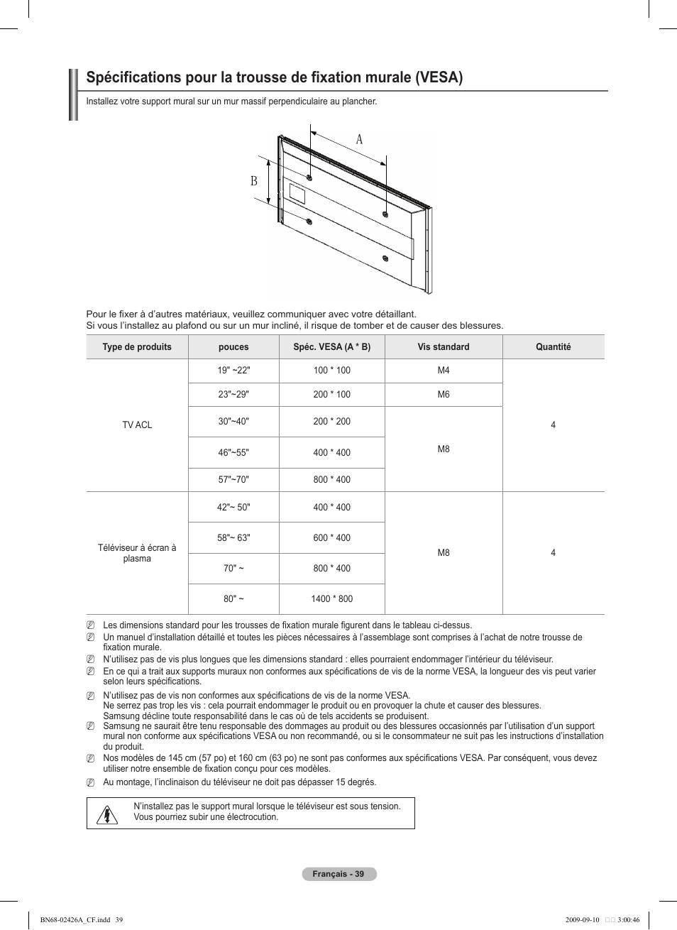 Samsung PN50B400P3DXZA User Manual | Page 122 / 125