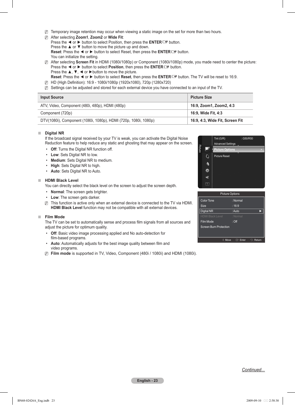 Samsung PN50B400P3DXZA User Manual | Page 23 / 125