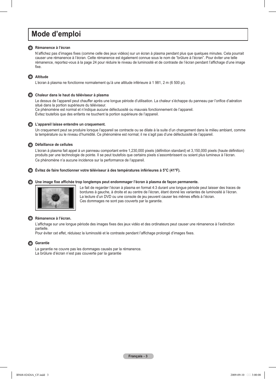 Mode d’emploi | Samsung PN50B400P3DXZA User Manual | Page 86 / 125