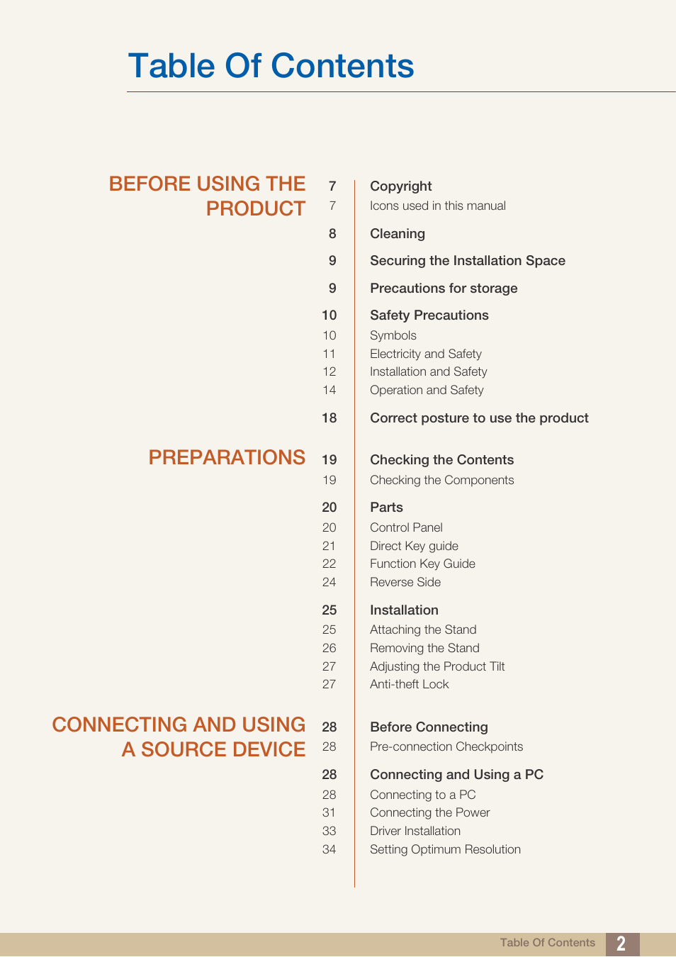 Samsung LS27D590PS-ZA User Manual | Page 2 / 92