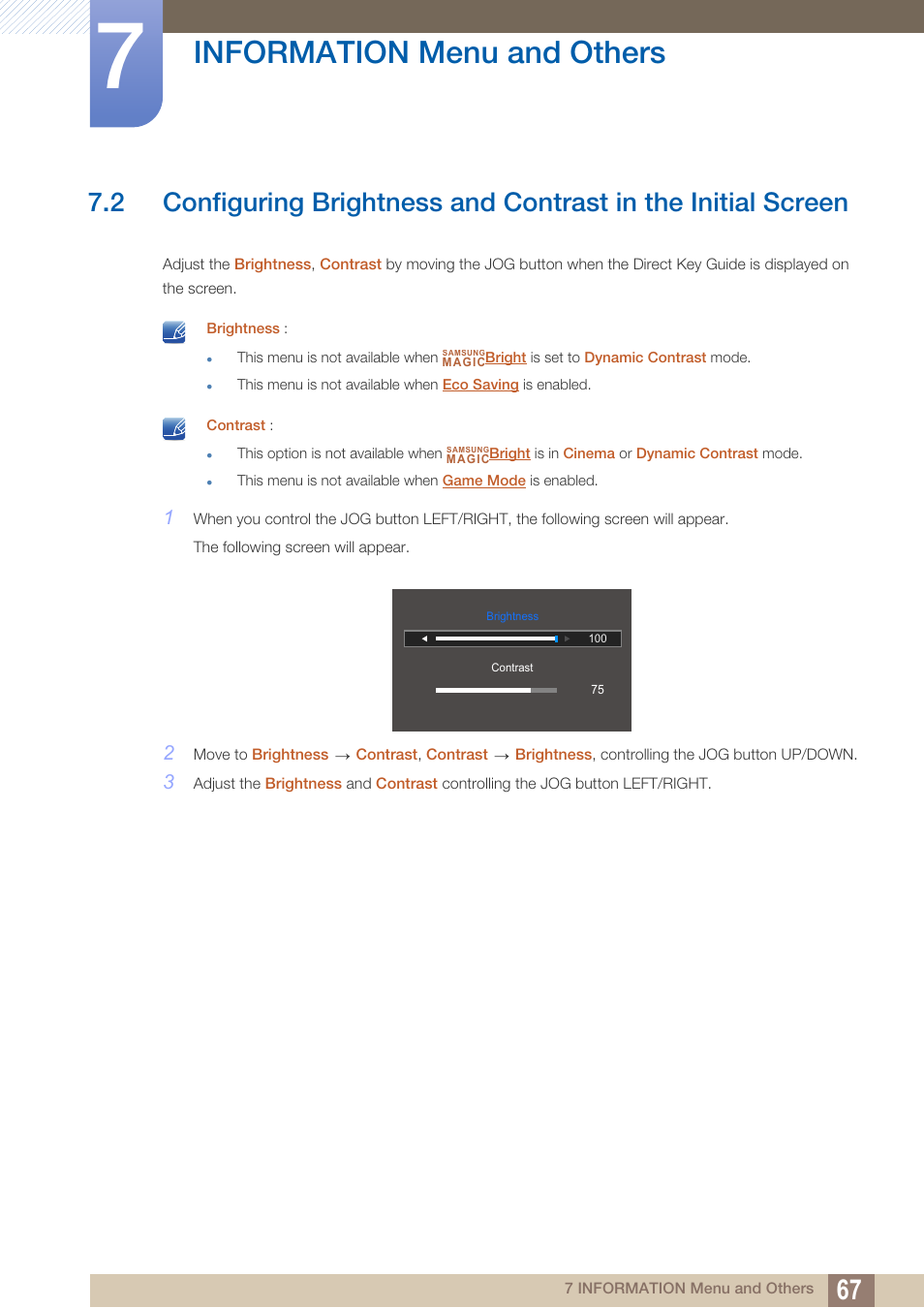 Information menu and others | Samsung LS27D590PS-ZA User Manual | Page 67 / 92