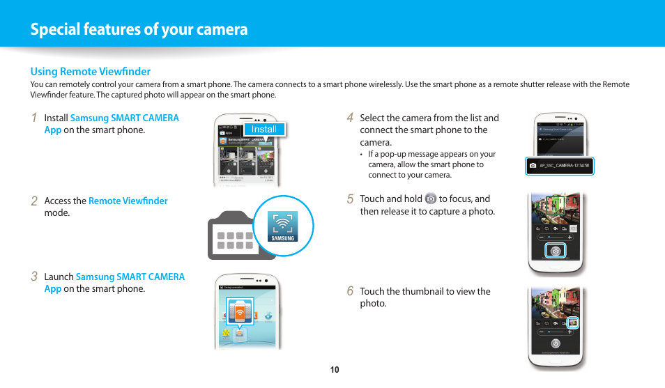 Special features of your camera | Samsung EC-WB30FZBPWUS User Manual | Page 11 / 156