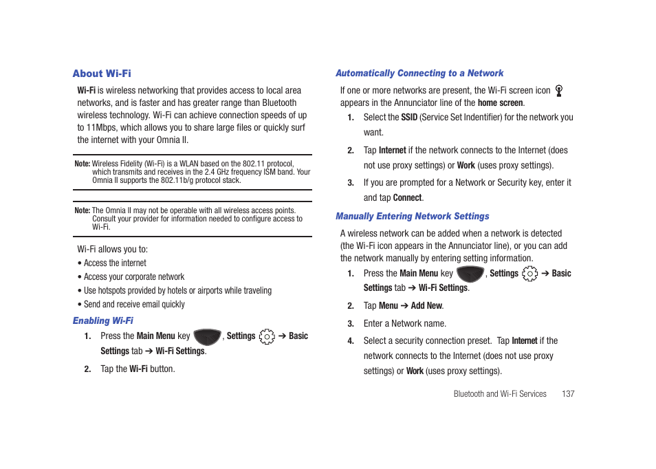 About wi-fi | Samsung SCH-I920DAAVZW User Manual | Page 142 / 177