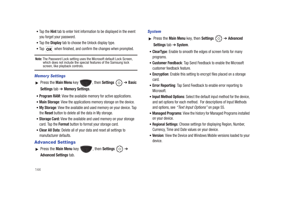 Advanced settings | Samsung SCH-I920DAAVZW User Manual | Page 149 / 177