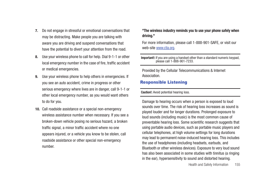 Responsible listening | Samsung SCH-I920DAAVZW User Manual | Page 160 / 177