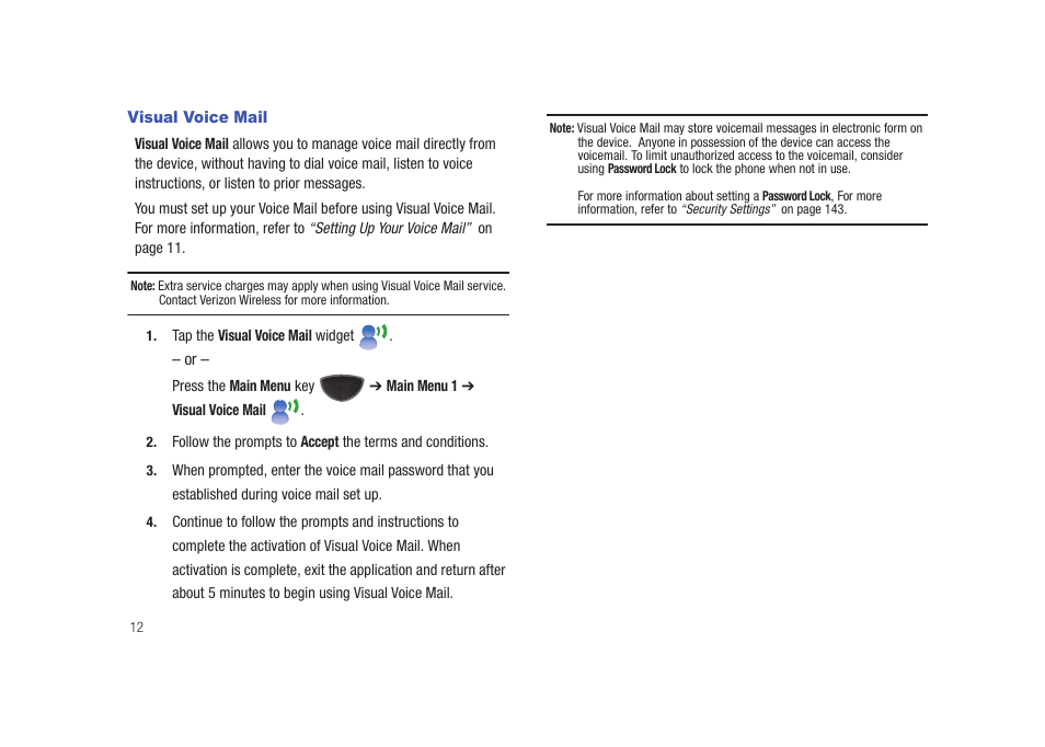 Visual voice mail | Samsung SCH-I920DAAVZW User Manual | Page 17 / 177