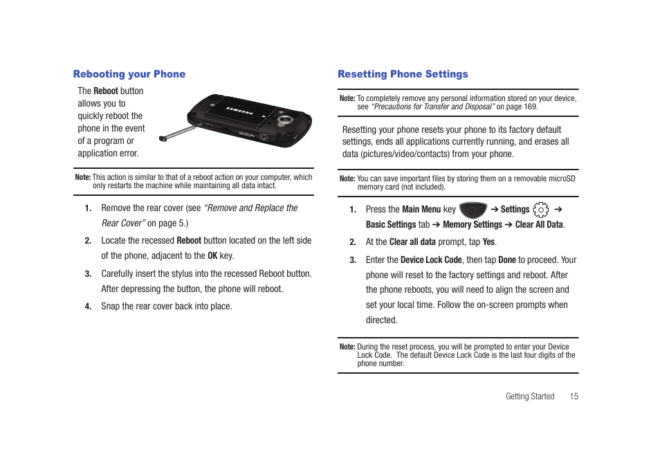 Rebooting your phone, Resetting phone settings, Rebooting your phone resetting phone settings | Samsung SCH-I920DAAVZW User Manual | Page 20 / 177