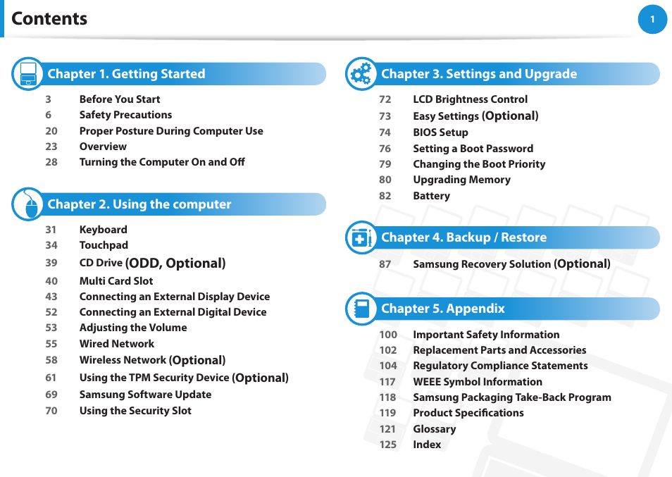 Samsung NP270E5E-K01US User Manual | Page 2 / 126