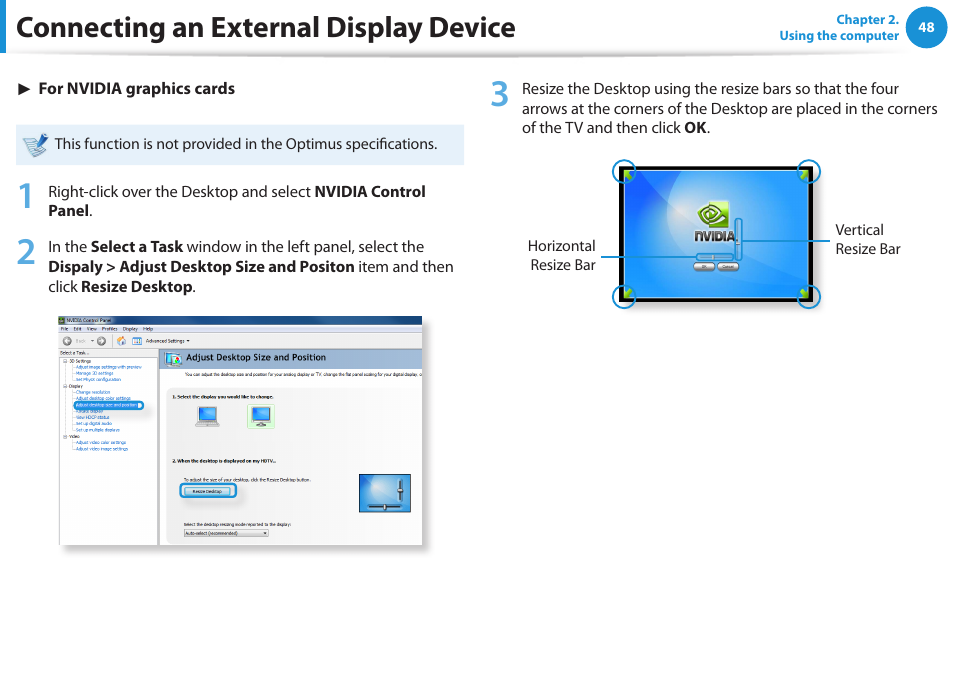 Connecting an external display device | Samsung NP270E5E-K01US User Manual | Page 49 / 126