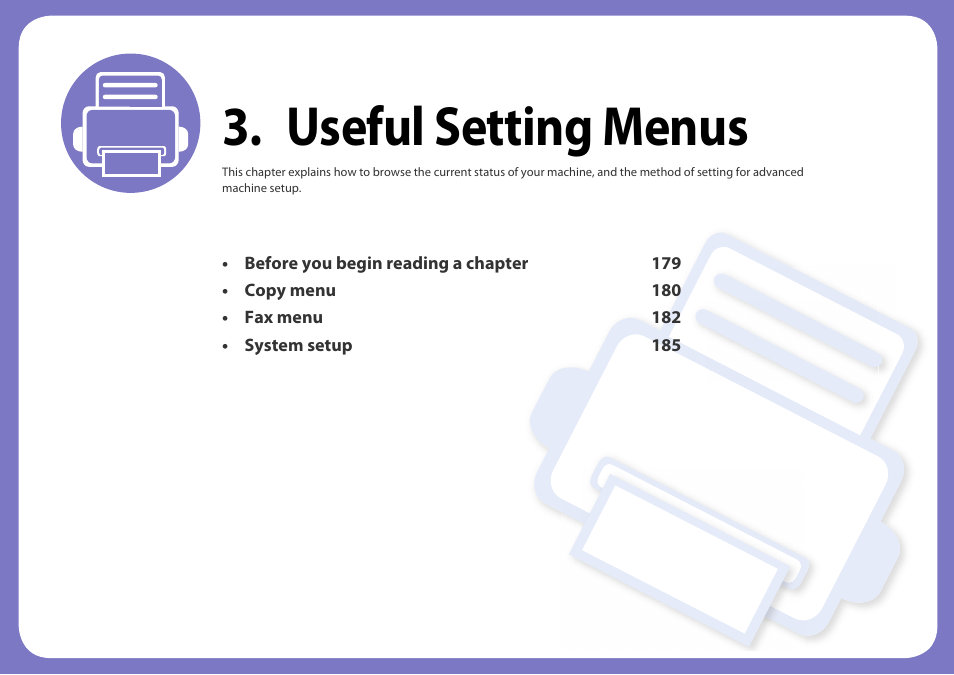 Useful setting menus | Samsung SL-M2070W-XAA User Manual | Page 178 / 314
