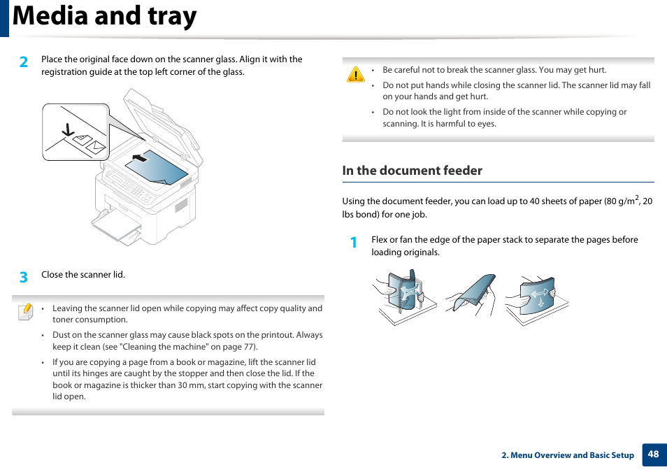 Media and tray | Samsung SL-M2070W-XAA User Manual | Page 48 / 314