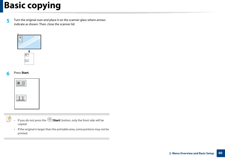 Basic copying | Samsung SL-M2070W-XAA User Manual | Page 60 / 314