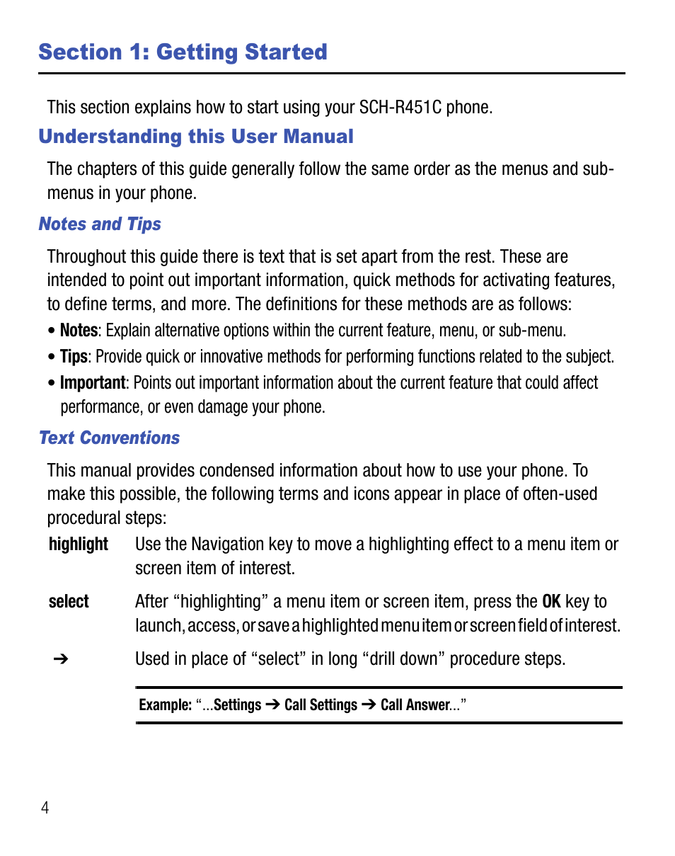 Samsung SCH-R451ZKGNTT User Manual | Page 8 / 66